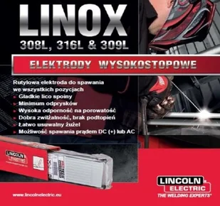 Elektroda Linox LINCOLN, 308 l, 2,0 mm, 300 mm, 1,84 kg BL610166 - Akcesoria spawalnicze - miniaturka - grafika 1