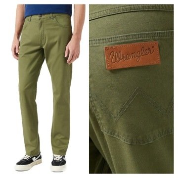 Wrangler Greensboro Męskie Spodnie Materiałowe Materiał W32 L32