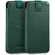 Etui i futerały do telefonów - moVear pocketCase C+ skórzana wsuwka do Smartfon rozmiar L (ok 162 x 80 x 9mm) | Skóra naturalna nappa (Zielona butelkowa) - miniaturka - grafika 1