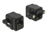 Adaptery i przejściówki - DeLOCK 85124 zmieniacz płci / kabli RJ-45 Czarny - miniaturka - grafika 1