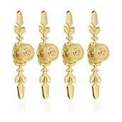 Zawiasy, okucia i inne akcesoria - 4szt. (złote) uchwyty do szuflad ze stopu cynku w stylu vintage, gałki meblowe do szuflad, szafek, szafek, garderoby ze śrubami, wystrój domu - miniaturka - grafika 1