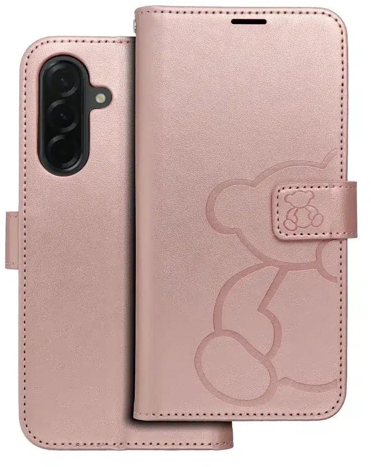 Kabura MEZZO Book do SAMSUNG A36 5G teddy bear złoty róż