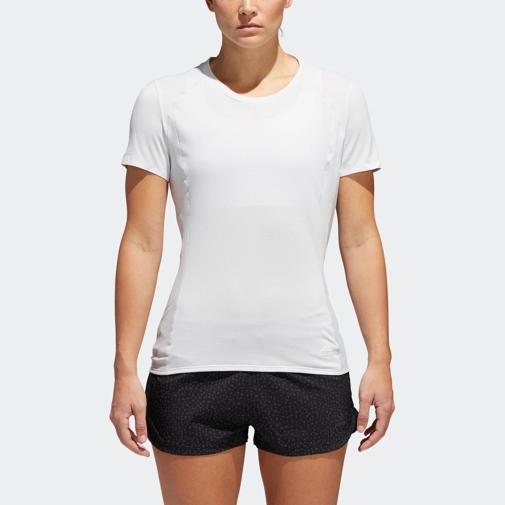 Adidas, Koszulka damska, Supernova Short Sleeve Tee W, biała, rozmiar L