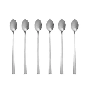 Komplet łyżeczek do latte Como 6 sztuk srebrny - Łyżeczki - miniaturka - grafika 1