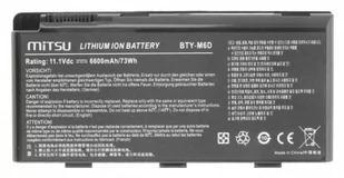 Mitsu do MSI GT660, GT780, GX780 6600 mAh (73 Wh) 10.8 - 11.1 Volt | Darmowa dostawa | Wygodne RATY | - Baterie do laptopów - miniaturka - grafika 1