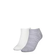 Skarpetki damskie - Calvin Klein Damskie skarpety typu sneaker minimal Stripe, kolor: szary (cool grey), rozmiar uniwersalny, Cool Gray, jeden rozmiar - miniaturka - grafika 1