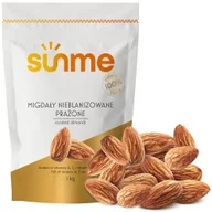 Ziarna i nasiona roślin strączkowych - Migdały całe Nieblanszowane Prażone 1 kg - miniaturka - grafika 1