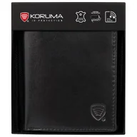 Portfele - Mały młodzieżowy portfel skórzany z ochroną RFID (czarny) - miniaturka - grafika 1