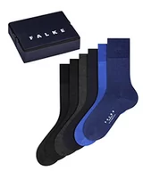Skarpetki męskie - FALKE Mężczyźni Skarpety Airport Traveller 6-Pack M SO Wełna Merynosa Bawełna jednokolorowe 6 Pak, Wielokolorowy (Sortiment 0010), 39-40 - miniaturka - grafika 1