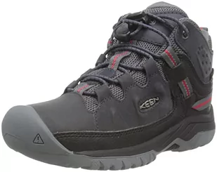 KEEN Unisex dziecięce buty trekkingowe Targhee Mid Wp, Niebieski noce czerwony dywan, 24 EU - Buty dla chłopców - miniaturka - grafika 1