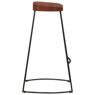 Lumarko Stołki barowe Gavin, 2 szt., 50x40x78 cm, lite drewno mango - Taborety i hokery - miniaturka - grafika 5