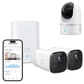 Kamery IP - Zestaw 2-kamer Eufy eufyCam 2 PRO 2K (2x kamera EufyCam 2 PRO, stacja bazowa) + Eufy Indoor Cam 2K - miniaturka - grafika 1