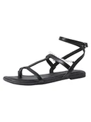 Sandały damskie - Tamaris Sandały damskie 1-1-28155-38 płaskie, czarny, 36 EU - miniaturka - grafika 1