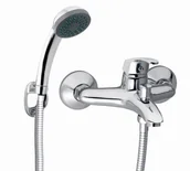 Baterie wannowe i prysznicowe - Bateria wannowa BASIC ścienna, chrom - miniaturka - grafika 1