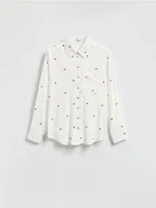 Koszule damskie - Reserved - Koszula regular z wiskozy - czerwony - miniaturka - grafika 1