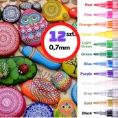 Kredki, ołówki, pastele i pisaki - Pisaki Flamastry Mazaki AKRYLOWE Markery 0,7mm - miniaturka - grafika 1