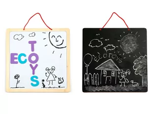 Tablica Edukacyjna Dwustronna Magnetyczna Kredowa - Tablice dla dzieci - miniaturka - grafika 1