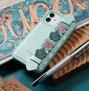 Kingxbar Sweet Series żelowe etui ozdobione oryginalnymi Kryształami Swarovskiego z podstawką iPhone 12 Pro Max niebieski - Etui i futerały do telefonów - miniaturka - grafika 16