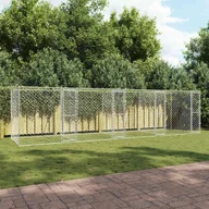 Sprzęt podróżny i transportery dla psów - Klatka dla psa Srebrny 800 x 200 x 200 cm Stal Galwanizowana - miniaturka - grafika 1