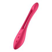 Pozostałe gadżety erotyczne - Satisfyer Satisfyer Elastic Joy Wielofunkcyjny Wibrator Red - miniaturka - grafika 1