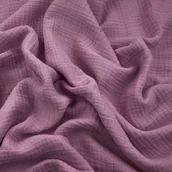 Pasmanteria - Tkanina Muślin double gauze brudny róż (foxglove) - miniaturka - grafika 1