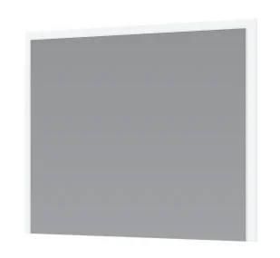 Prostokątne minimalistyczne lustro w białej ramie 80 cm R8-F39 - Lustra - miniaturka - grafika 1