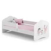 Łóżka dla dzieci i młodzieży - Łóżko dziecięce FALA z barierką 140x70 Dziewczynka z jednorożcem - miniaturka - grafika 1