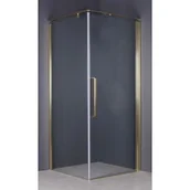 Kabiny prysznicowe - Sea-Horse Fresh Line kabina prysznicowa 80 cm kwadratowa prawa złoty/szkło przezroczyste BK260T08ZP+ - miniaturka - grafika 1