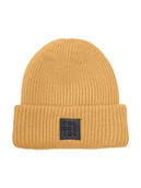 Czapki dla dzieci - Color Kids Czapka beanie w kolorze żółtym - miniaturka - grafika 1