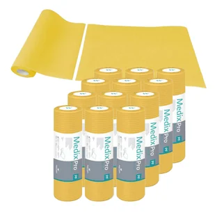 Podkład higieniczny na rolce 33cm x 50cm żółty podfoliowany 54g MedixPro 600szt - Kosmetyczne akcesoria jednorazowe - miniaturka - grafika 1