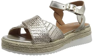 Geox Damskie D EOLIE espadryle Wedge sandal, LT złoty, 38,5 EU, Lt Gold, 38.5 EU - Espadryle damskie - miniaturka - grafika 1