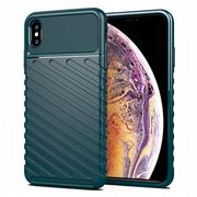 Etui i futerały do telefonów - Thunder Case elastyczne pancerne etui pokrowiec iPhone XS Max zielony - miniaturka - grafika 1