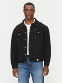 Kurtki męskie - Guess Jeans Kurtka jeansowa M4BN38 D5EK2 Czarny Regular Fit - miniaturka - grafika 1