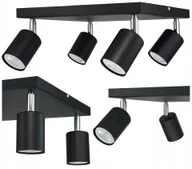 Lampy sufitowe - Lampa Plafon Sufitowy Spot GU10 Oprawa Reflektor Czarna Kwadrat Led Ruchoma - miniaturka - grafika 1