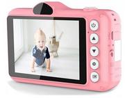 Zabawki interaktywne dla dzieci - Aparat cyfrowy fotograficzny dla dzieci X600 (różowy) - miniaturka - grafika 1