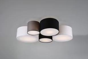 Trio Leuchten Lampa sufitowa Hotel, pięć tekstylnych kloszy - Lampy sufitowe - miniaturka - grafika 1