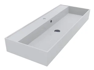 Miraggio Crass 1200 Umywalka nablatowa lub wisząca 120x46 cm biały połysk 0001866 - Umywalki - miniaturka - grafika 1