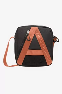 Armani Exchange Męska kwadratowa forma, kieszeń z przodu, rozmiar uniwersalny, Black O. - Black O, jeden rozmiar - Torby męskie - miniaturka - grafika 1