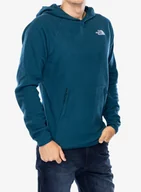 Bluzy sportowe męskie - Bluza polarowa The North Face 100 Glacier Hoodie - midnight petrol - miniaturka - grafika 1