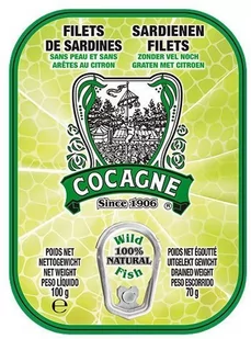 Filety z sardynek z cytryną 125g Cocagne - Konserwy i dania rybne - miniaturka - grafika 1