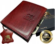 Portfele - Mały Ekskluzywny Skórzany Portfel Damski Abiatti Portmonetka Na Bigiel Brąz - miniaturka - grafika 1