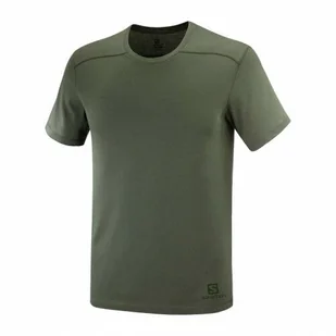 Koszulka salomon Essential Solid Olive Night - Koszulki sportowe damskie - miniaturka - grafika 1