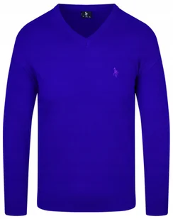 SWETER MĘSKI V SEREK - WEŁNA - KNK - CHABROWY - M - Swetry męskie - miniaturka - grafika 1