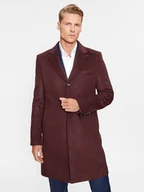 Płaszcze męskie - Boss Płaszcz wełniany H-Hyde-234 50502327 Bordowy Slim Fit - miniaturka - grafika 1