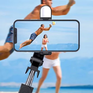 Uchwyt Alogy Bezprzewodowy Selfie Stick Bluetooth składany Tripod Mini statyw do telefonuZ lampką LED - Selfie stick - miniaturka - grafika 2