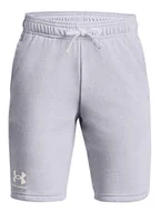 Spodenki damskie - Under Armour Szorty sportowe UA RIVAL TERRY SHORT 1377255 Szary Regular Fit - miniaturka - grafika 1