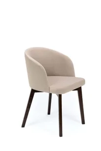 Flavio 2 krzesło tapicerowane bukowe beżowe nogi kolor orzech - Krzesła - miniaturka - grafika 1