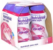 Żywienie medyczne - Nutridrink juice style o smaku truskawkowym 4 x 200 ml - miniaturka - grafika 1