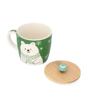 Kubek Świąteczny Moldy Z Misiem I Pokrywką 0,3 L - Kubki - miniaturka - grafika 3