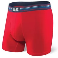 Majtki męskie - Bokserki męskie wygodne SAXX ULTRA Boxer Brief Fly - czerwone - miniaturka - grafika 1